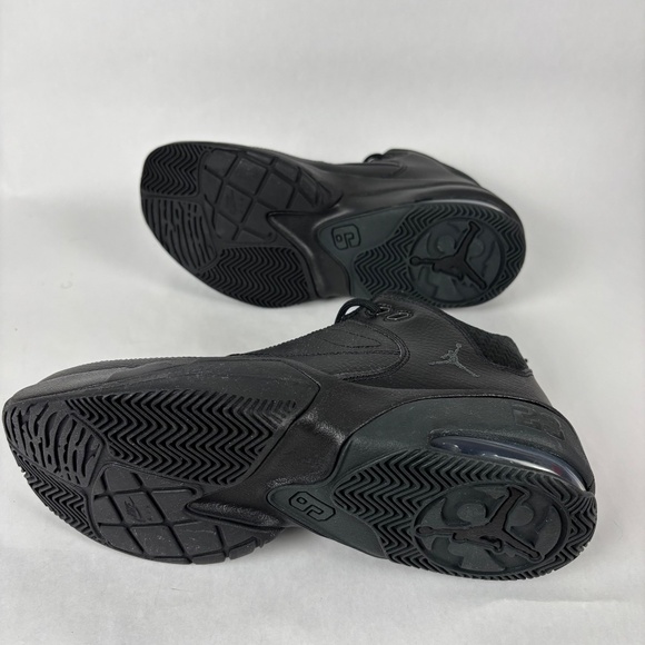 Nike, Jordan Max Aura 3 (GS,) Sneakers, All Black Leather, - Picture 10 of 15